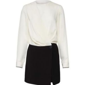 Halston Heritage Wrap Colorblock Dress